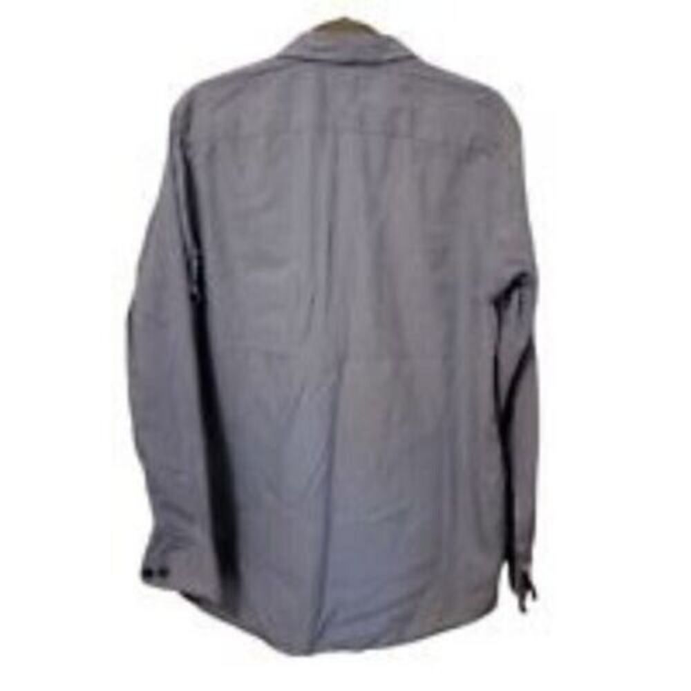 Banana Republic Mens Sz M Blue Check Long Sleeve Dress Shirt - Picture 8 of 8